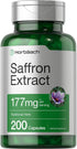 Horbaach Saffron Extract Capsules, 177 mg, 200 Count, Non-GMO, Gluten Free Supplement