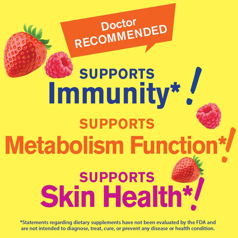 Zinc Gummies 50 mg - Supports Healthy Immune Function and Antioxidant Health, Natural Berry Flavor, Gluten-Free, 60