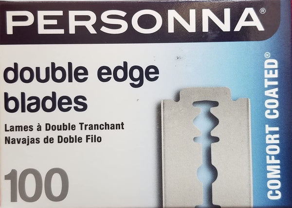 Personna Double Edge Razor Blades, 100 Count in White Wrapper