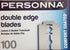 Personna Double Edge Razor Blades, 100 Count in White Wrapper