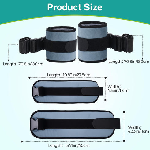 Legs-4Pcs lefeke Patient Medical Restraints with Quick Release Buckles, Bed Restraints Belts for Wrists and Ankles