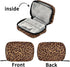 Ollabaky 7 Marble Leopard Print Pill Case Day Pill Organizer Travel Pill Case Portable Weekly Pill Box Bag Container