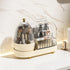 Rotating Makeup Organizer for Vanity, Large Spinning Makeup Storage with Brush Holder, 15x11''