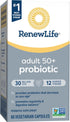 Renew Life Probiotic Adult 50 Plus Capsules, Daily Supplement for Urinary, Digestive, Immune Health, 60 Count