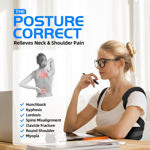 Lexniush Posture Corrector for Kids Teenagers, Updated Adjustable Upper Back Posture Brace for Boys/Girls, Breathable