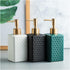 REFKIT Simple Ceramic Hand sanitizer Bottled Shampoo Shower Gel Disinfectant Press Bottle Bathroom Supplies