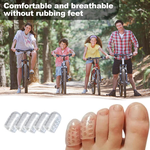 hautllaif 30 Silicone Anti-Friction Toe Protector, Pcs Gel Toe Protectors Breathable Toe Covers, Soft Clear Little Toe