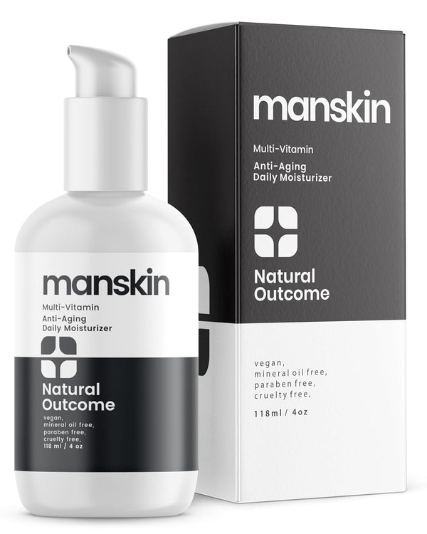 Men's Face Cream Moisturizer | Man Skin Moisturizer | Anti Aging Daily Kit: Cleanser, Toner, Moisturizer (4 Oz)