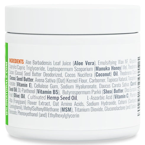 Wild Naturals Manuka Honey Cream Moisturizer for Dry Skin - Soothing Face Cream for Sensitive Skin, Hand & Body
