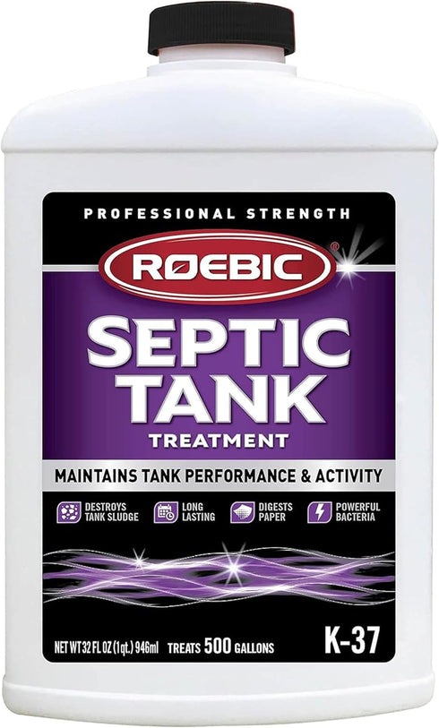 Roebic K-37-Q Septic Tank Treatment, 32 Fl Oz, Environmentally Friendly Bacteria Enzymes