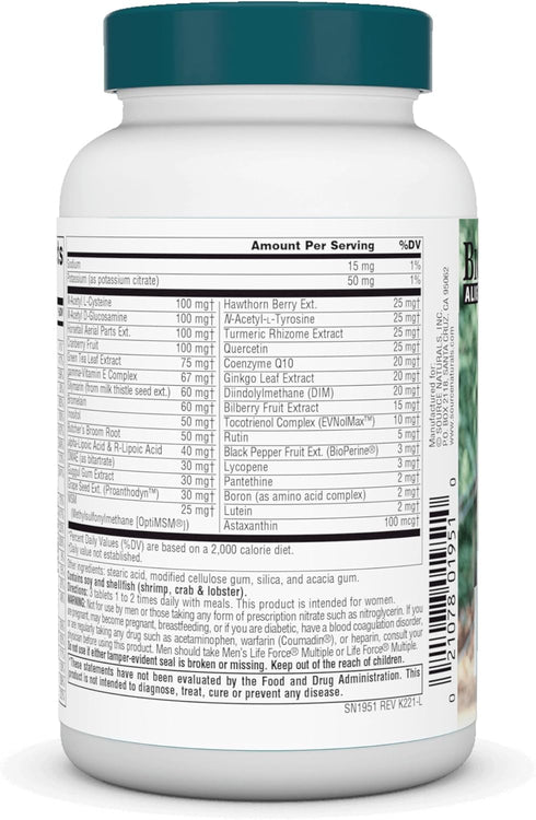 Source Naturals Women's Life Force Multiple Iron Free - Daily Multivitamin with 13 Essential Vitamins, 45 Tablets