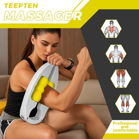 teepten Elbow Arm Massager & Forearm Massager, Adjustable Foam Roller, Trigger Point Muscle for Calves, Tennis