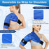 Atsuwell Shoulder Ice Pack - Reusable Gel Ice Wrap for Shoulder Injuries, Pain Relief, Bursitis, Tendonitis, Blue