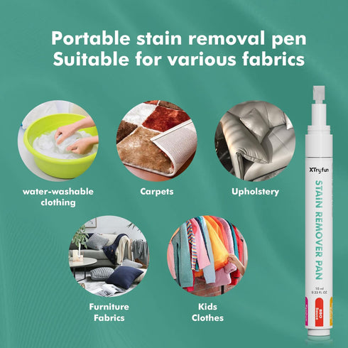 Stain Remover Pen for Clothes, Portable Safe Stain Sticks, Instant Travel Remover for Juice Food Ketchup Ink