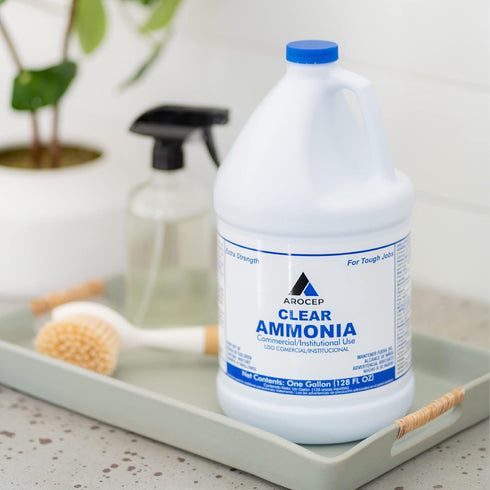 Clear Ammonia Cleaner Liquid, 2 Gallon - Multipurpose Multi-Surface Cleaning Solution for Kitchen and Bathroom Use