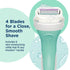 INTUITION Schick Refill, Razors for Women Sensitive Skin, 6 Count (Pack of 1) with Organic Aloe