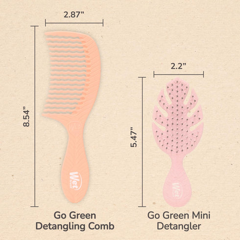 Wet Brush Go Green Coconut Oil Infused Treatment Comb - Wide Tooth Hair Detangler with WaveTooth Design