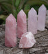 MIMOSA Healing Crystal Wand with Raw Rose Quartz & Selenite, Rose Quartz