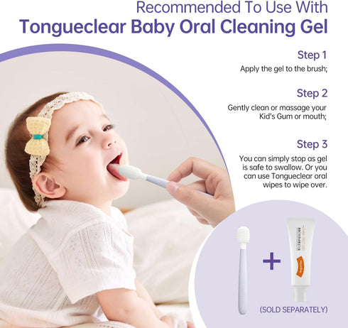 Kids Tongue Scraper, Infant & Newborn Oral Cleaner, Toddler Toothbrush for Mouth and Gum Cleaning