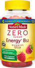 Nature Made Zero Sugar Energy Vitamin B12 Gummies, 1000 mcg, 110 Count - Energy Metabolism Support