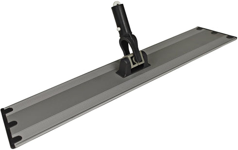 Flat Mop Plate Frame for Microfiber Pads, 18 Inches, Gray, Lightweight Aluminum with 360° Swivel