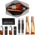 Leather Makeup Bag for Purse Travel, Portable Small Cosmetic Organizer for Women with Zipper
