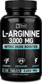 Zeal Naturals L Arginine 3000mg Capsules, 150 Tablets, Nitric Oxide Supplement for Muscle Growth