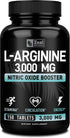 Zeal Naturals L Arginine 3000mg Capsules, 150 Tablets, Nitric Oxide Supplement for Muscle Growth