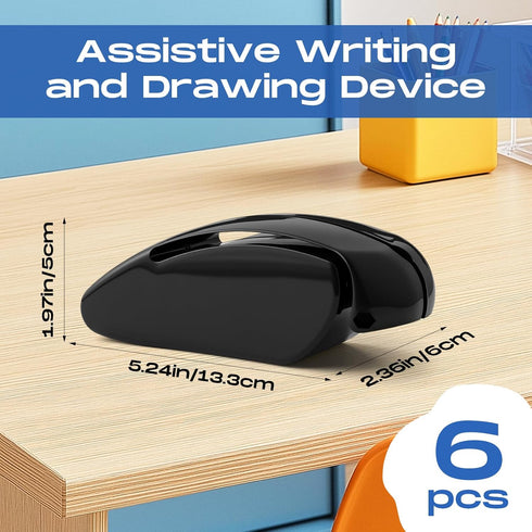 Resholder 6 Pcs Pen Grips for Adults with Arthritis Pen Grips for Arthritis Black Assistive Writing Drawing Device