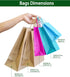 AZOWA Gift Bags Medium Kraft Paper Bags with Handles, 7.5 x 3.9 x 9.8 in, Green, 12 Pcs