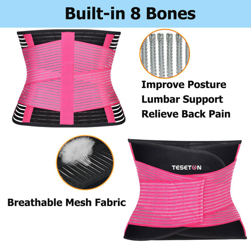 Back Support Brace Belt for Men & Women, Breathable Lumbar Support Belt for Lower Back Pain & Sciatica Relief
