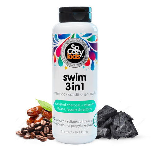 SoCozy Kids Swim 3-in-1 Shampoo, Conditioner & Body Wash, Salt & Chlorine Removing