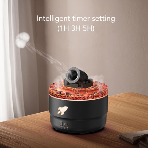 Volcano Therapy Diffuser Humidifier, Small Turret Shaped Essential Oil Diffuser with Automatic Shut Off Function Cool
