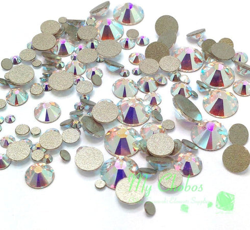 Swarovski 2058/2088 Crystal Nail Art Mixed Flatbacks Rhinestones, Crystal AB (001 AB)
