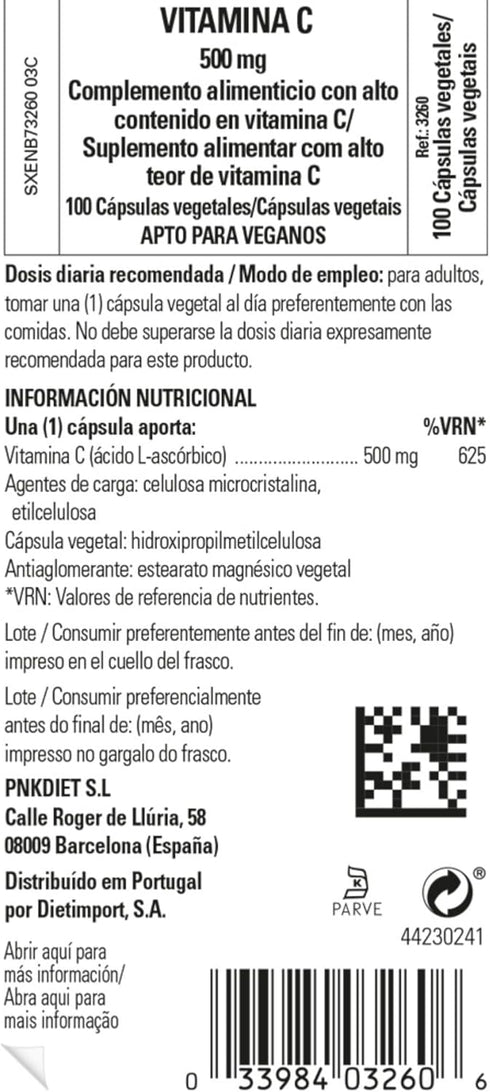 Solgar Vitamin C 500 mg, 100 Vegetable Capsules - Antioxidant & Immune Support, Non-GMO, Vegan