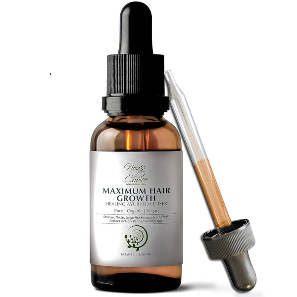 Maximum Slim Noa's Choice ORGANIC Ayurvedic Hair Growth Formula for Fuller, Longer, Thicker Hair, 2.1 oz
