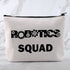 Robotics Squad Cosmetic Bag Gift for Robots Lover, Robot Gear Toy Makeup Bag