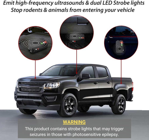 Ultra Sonic Rodent Electronic Repellers, Battery Operated Mouse Pest Reducer with Strobe Lights for Indoor Use