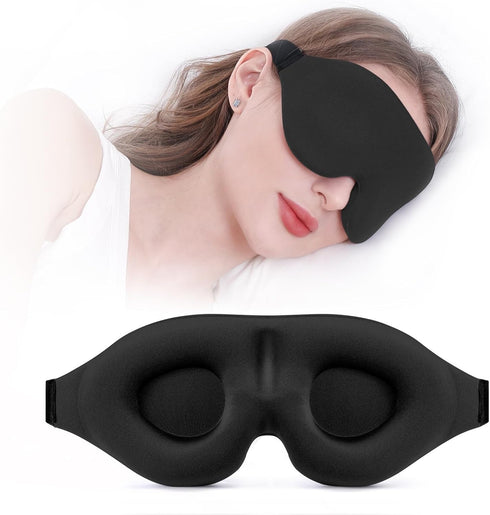 YIVIEW Sleep Mask for Side Sleeper, 3D Light Blocking Eye Mask, Soft Breathable Cover for Women Men