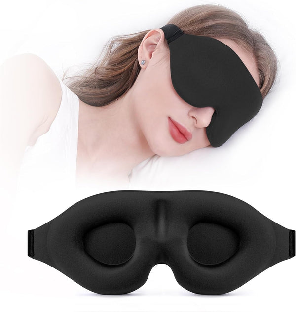 YIVIEW Sleep Mask for Side Sleeper, 3D Light Blocking Eye Mask, Soft Breathable Cover for Women Men