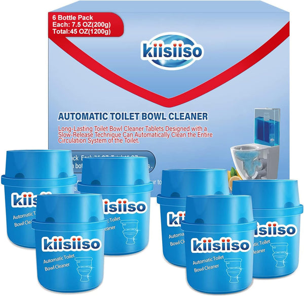 KIISIISO Toilet Bowl Cleaners, 6 Bottles PACK, Automatic Long-Lasting Toilet Bowl Cleaner Tablets for About 6 Months'