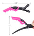 HH&LL Hair Clips for Women - Professional Quality Alligator Styling Sectioning Clips, 10 Pack (Rose Red)