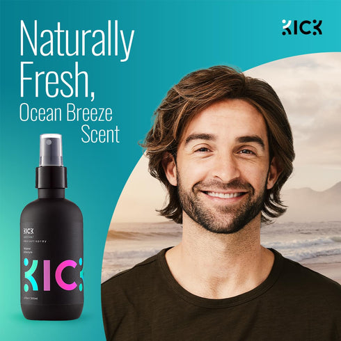 Kick Sea Salt Spray for Men, Natural Texture and Volume Hair Spray for Beach Wave and Surfer Hair Style - 200ml