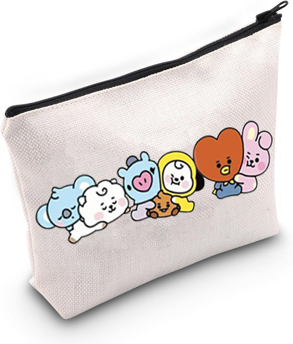 TOBGBE Album Inspired Gift Song Friends Zipper Pouch Bag, Friends Lyrics Makeup Bag for Singer Idea
