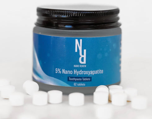 Nano Renew Hydroxyapatite Toothpaste Tablet, Natural, Fluoride & Plastic Free (62 tabs)