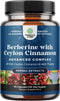 Balancing Berberine Plus 1200mg Per Serving Complex - Antioxidant Berberine with Ceylon Cinnamon, 90 Capsules for Heart