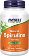NOW Supplements, Natural Spirulina 500 mg - 120 Veg Capsules with Beta-Carotene, Vitamin B-12, Protein, and GLA