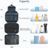Maliton Large Toiletry Bag for Men & Women, Waterproof Hanging Hygiene Bag with 4 Compartments (Navy Blue)