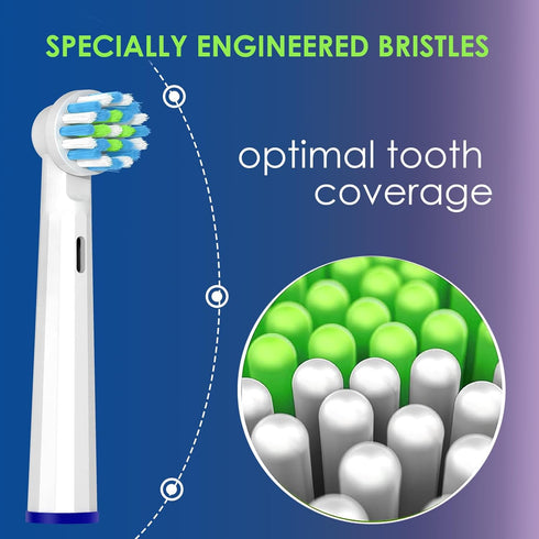 BKIX Replacement Toothbrush Heads for Oral B, Cross Sensitive Electric Brush Head Refills, Medium Softness