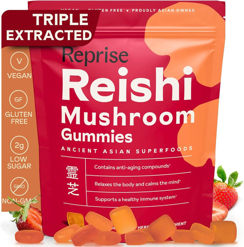 Reishi Mushroom Gummies | Hongo Reishi Mushroom Supplement Gummies (Lingzhi, Ganoderma Lucidum)
